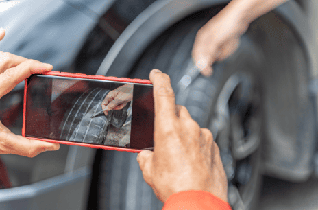 etat-des-lieux-vehicule-photos-gestion-flotte-ocean.jpg Prise de photos de l’état d’un véhicule à l’aide d’un smartphone lors d’un état des lieux, pour assurer un suivi transparent et réactif dans la gestion de flotte.