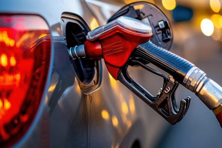 plein d'essence en station service