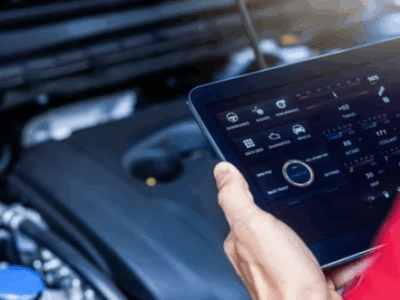 Diagnostic d’électrification d’une flotte automobile via la solution Océan sur tablette.