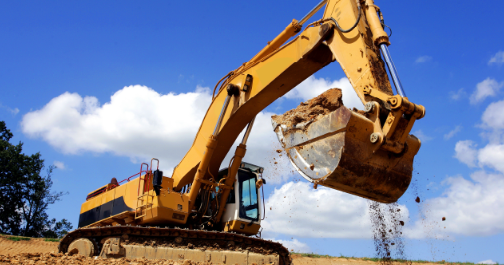 o-direct-engins-optimisation-carburant-ocean.png (2) Pelleteuse en action illustrant la solution O-Direct Engins d’Océan pour le suivi et l’optimisation de la consommation de carburant.