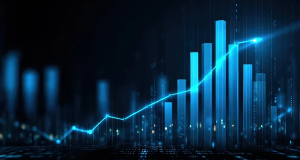 Graphique financier illustrant les simulations de coûts et d’investissements pour l’électrification d’une flotte automobile.
