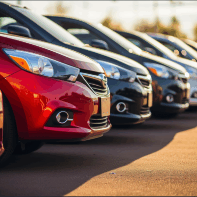 vehicule-partage-flotte-entreprise.webp (2) Ligne de voitures prêtes à l’usage, illustrant le concept de véhicule partagé pour les salariés d’une entreprise.