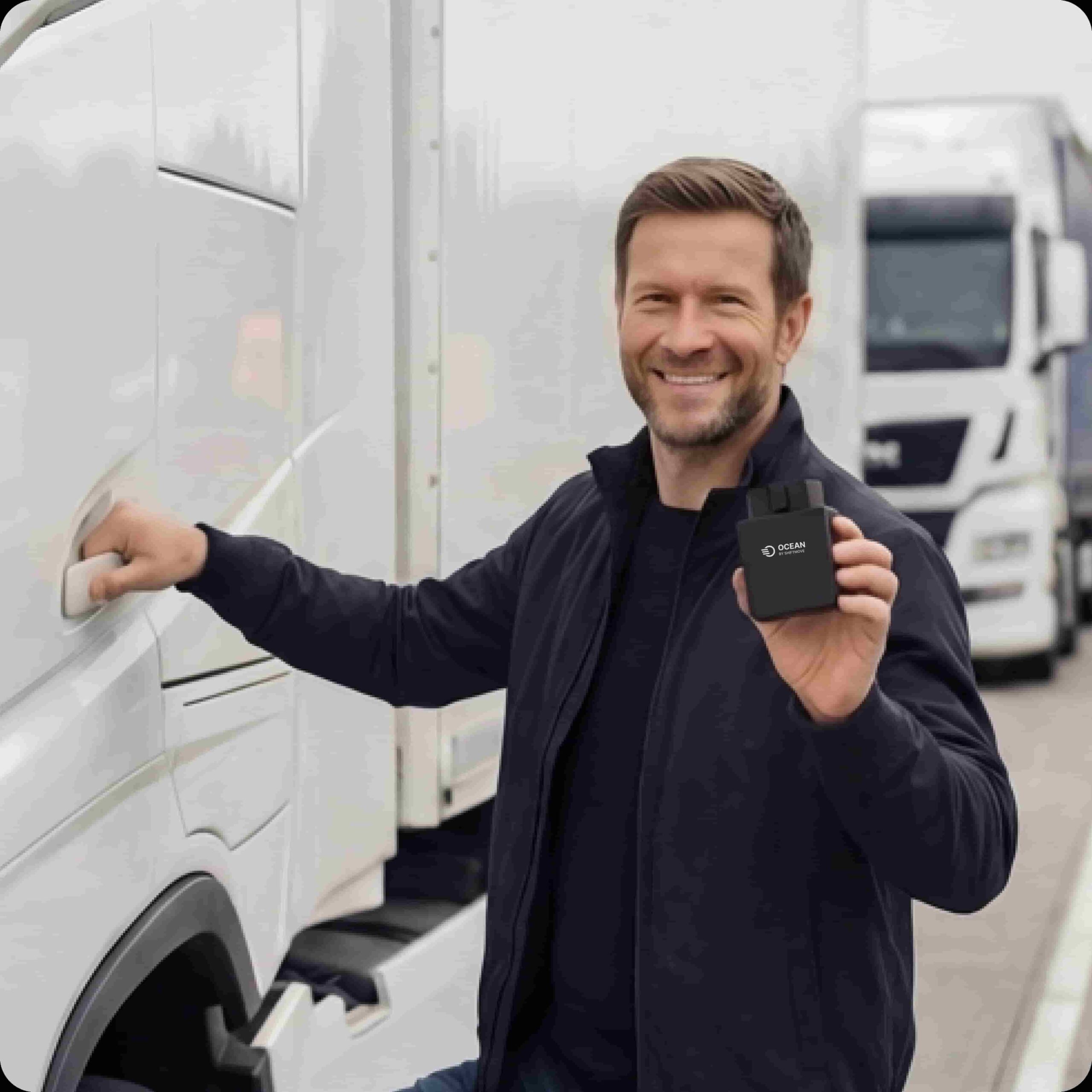 Conducteur camion avec boitier Conducteur camion avec boitier